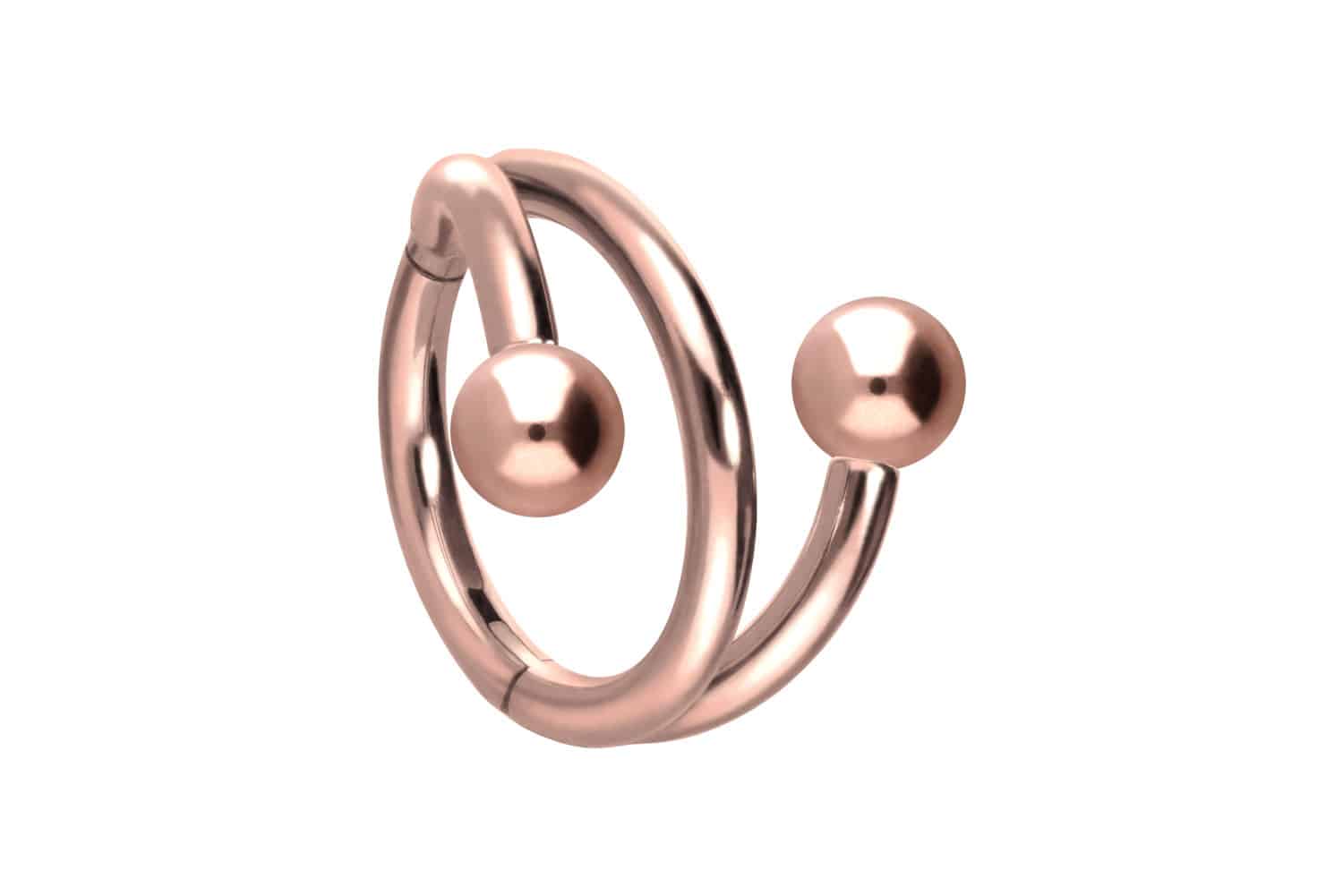 Titan Segmentring Clicker Piercing mit Innengewinde 3 RINGE + 2 KUGELN